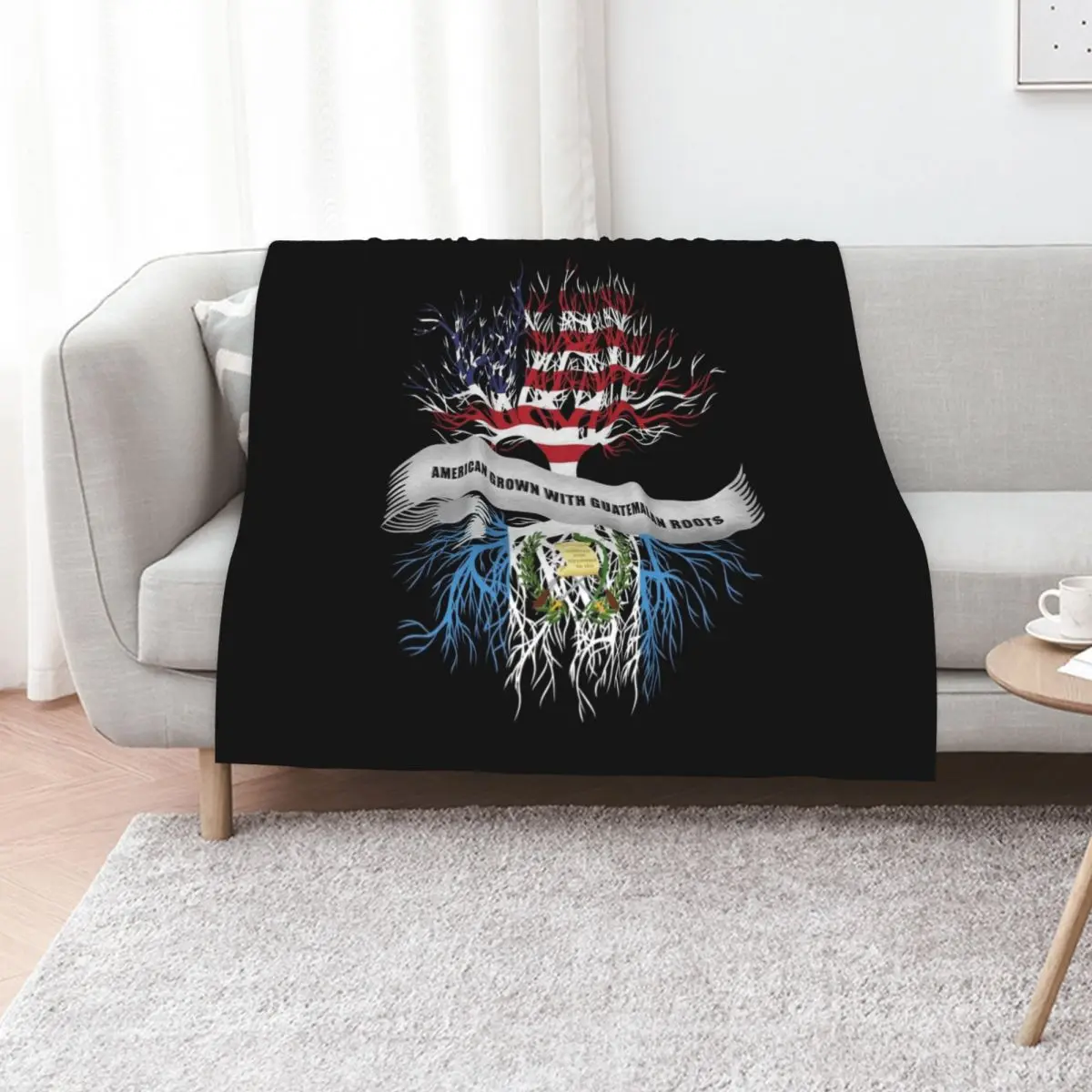 American Grown With Guatemalan Roots Guatemala Throw Blanket Soft Furry Giant Sofa Bed Fashionable Luxury Thicken Blankets