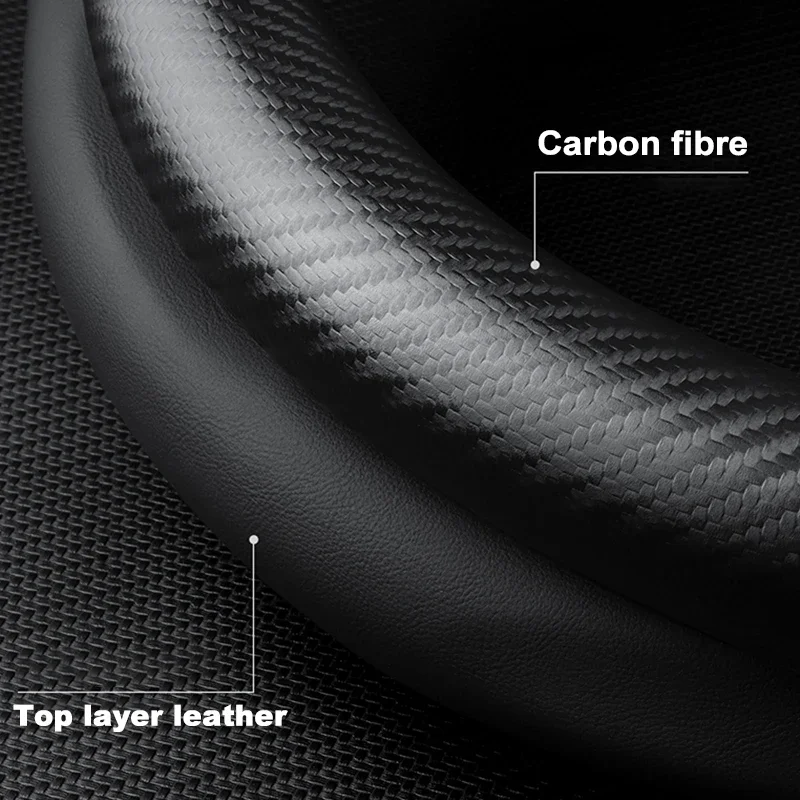 Carbon Fiber Car Steering Wheel Cover for BMW M E46 E90 E60 F30 E39 F10 F20 E87 E36 F20 F30 E92 1 2 3 5 6 7 Series X1 X3 X5 X7