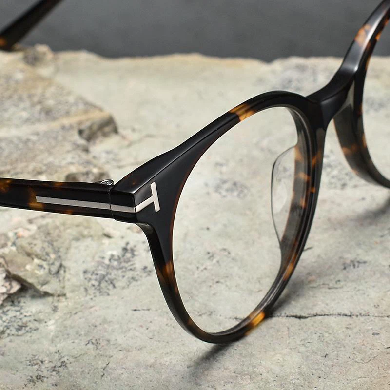 

Tortoise Fashion Glasses Frames Luxury Brand Women Men Vintage Round Eyeglasses Frame Male Optical Reading Prescription Eyewear