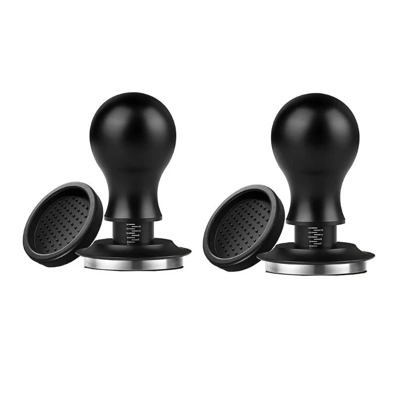 96GF Coffee Powder Press Springs Calibrated Tamping Stainless Steel Flat Base IdealGift Graduated Coffee Powder Press 51/58mm
