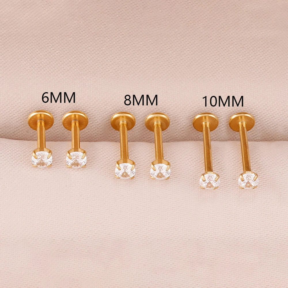 2pcs Stainless Steel Piercing  - Body Jewelry Cartilage Earrings ulasan dan harga
