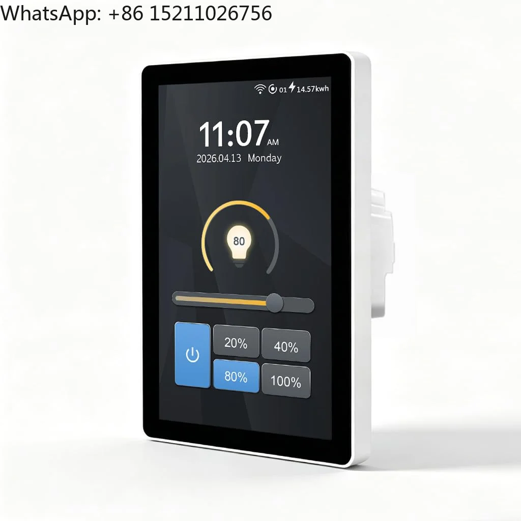 LANBON Tuya Smart Home LCD Touch Panel 1 Gang Smart Dimmer Wall Light Switch Tuya WiFi Zigbee Compatible with Alexa Google Home