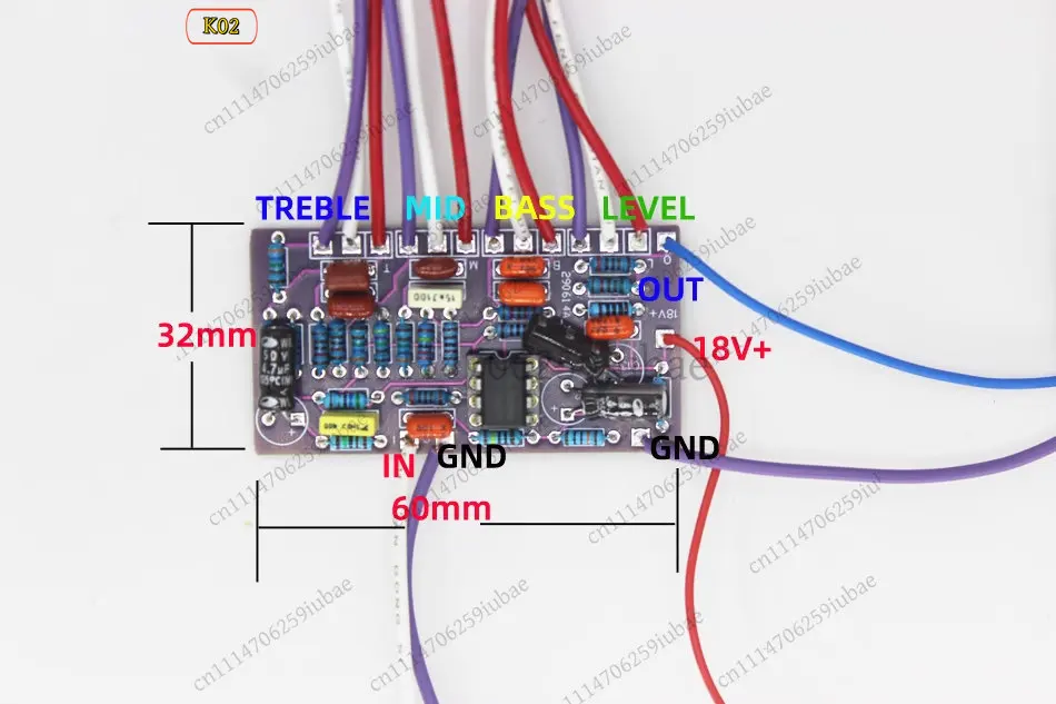 LJ_3-Band EQ Preamp Board DIY Active Circuitry For Jazz Style Bass Guitar Replacement Parts