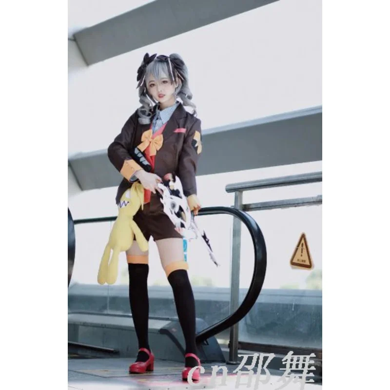ชุดคอสเพลย์ Honkai Impact 3 Bronya Zaych ปี 2025 ชุดสูทขาสั้นพร้อมวิกผม ชุดยูนิฟอร์มฮาโลวีนสำหรับผู้หญิงและเด็กผู้หญิง Ful