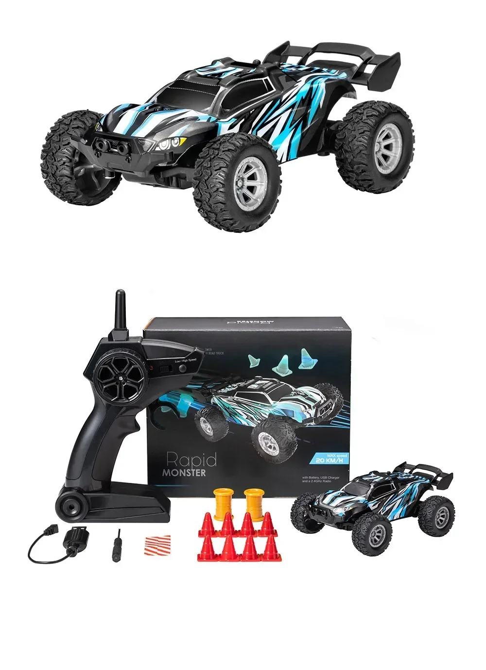 1:32 Mini High Speed 20km/h RC Car Dual Speed Adjustment Indoor Mode/ Professional Mode Travel Off-Road RC Cars Toys