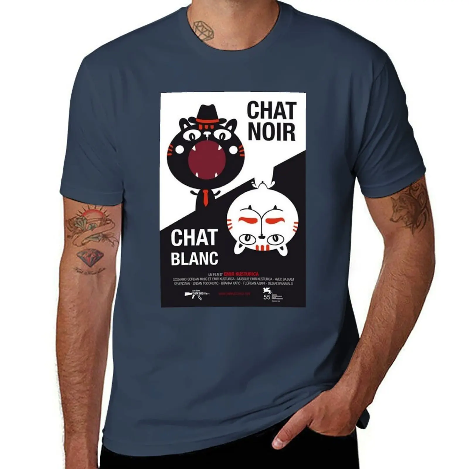 

Chat Noir Chat Blanc by Emir Kusturica Wallpaper T-Shirt g man t shirts for men t shirts for man graphic tees T-Shirt