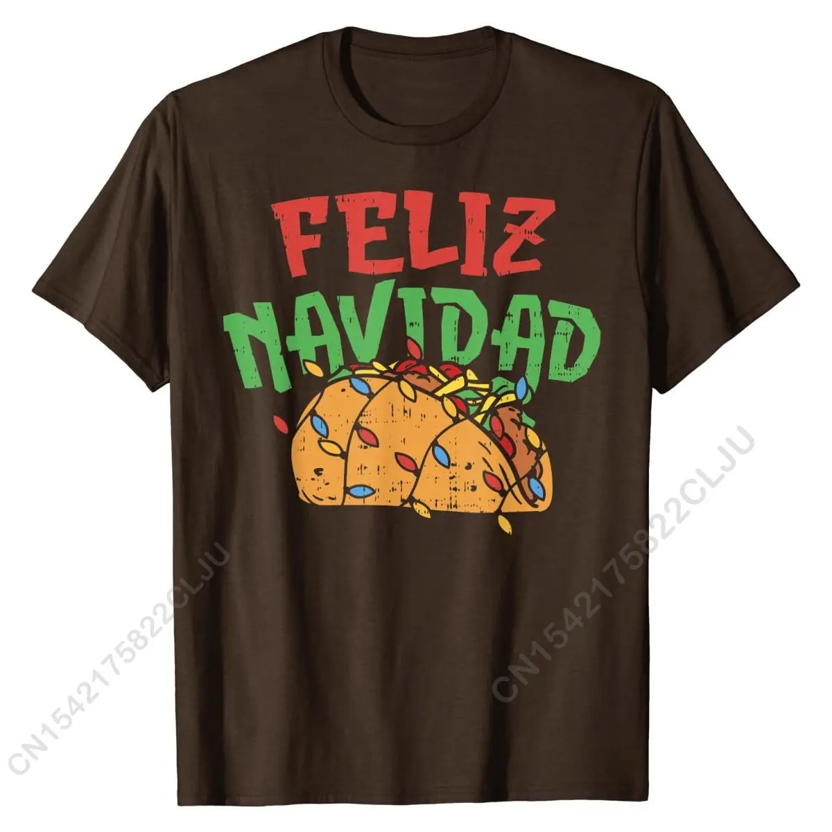 Feliz Navidad Shirt Mexican Christmas Taco Food Xmas Gift T-Shirt Student Company Custom Tops Men Tees Cotton Tshirts Birthday