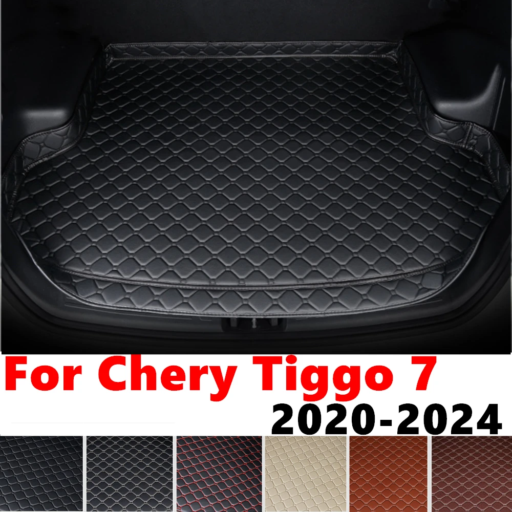 High Side Car trunk mat for Chery Tiggo 7 2024 2023 2022-2020 Tail Boot Tray Luggage Pad Rear Cargo Liner Interior Accessories