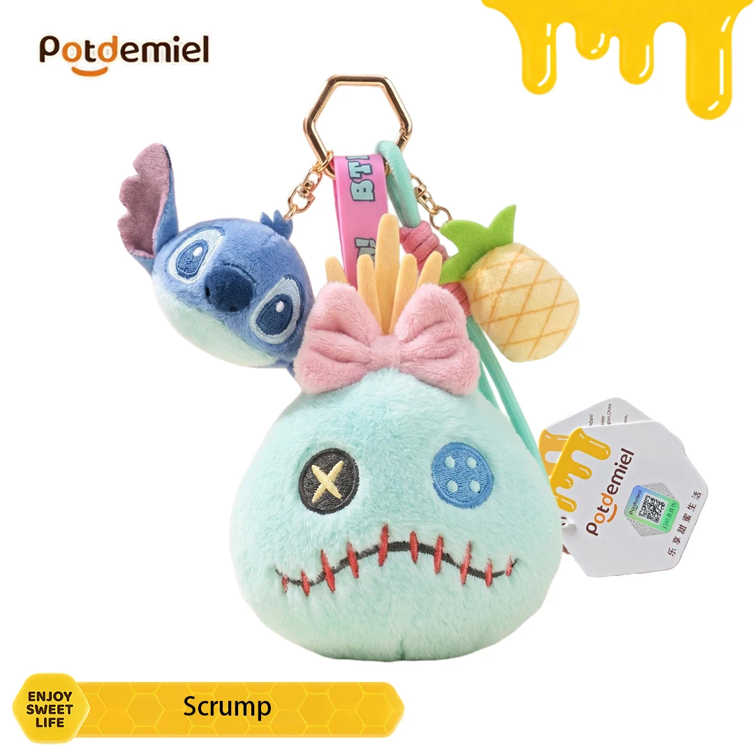 Set de Peluches Potdemiel Lilo Stitch Scrump para Bolsos y Carteras, Accesorio Suave y Esponjoso para Fans del Anime, Regalo Festivo