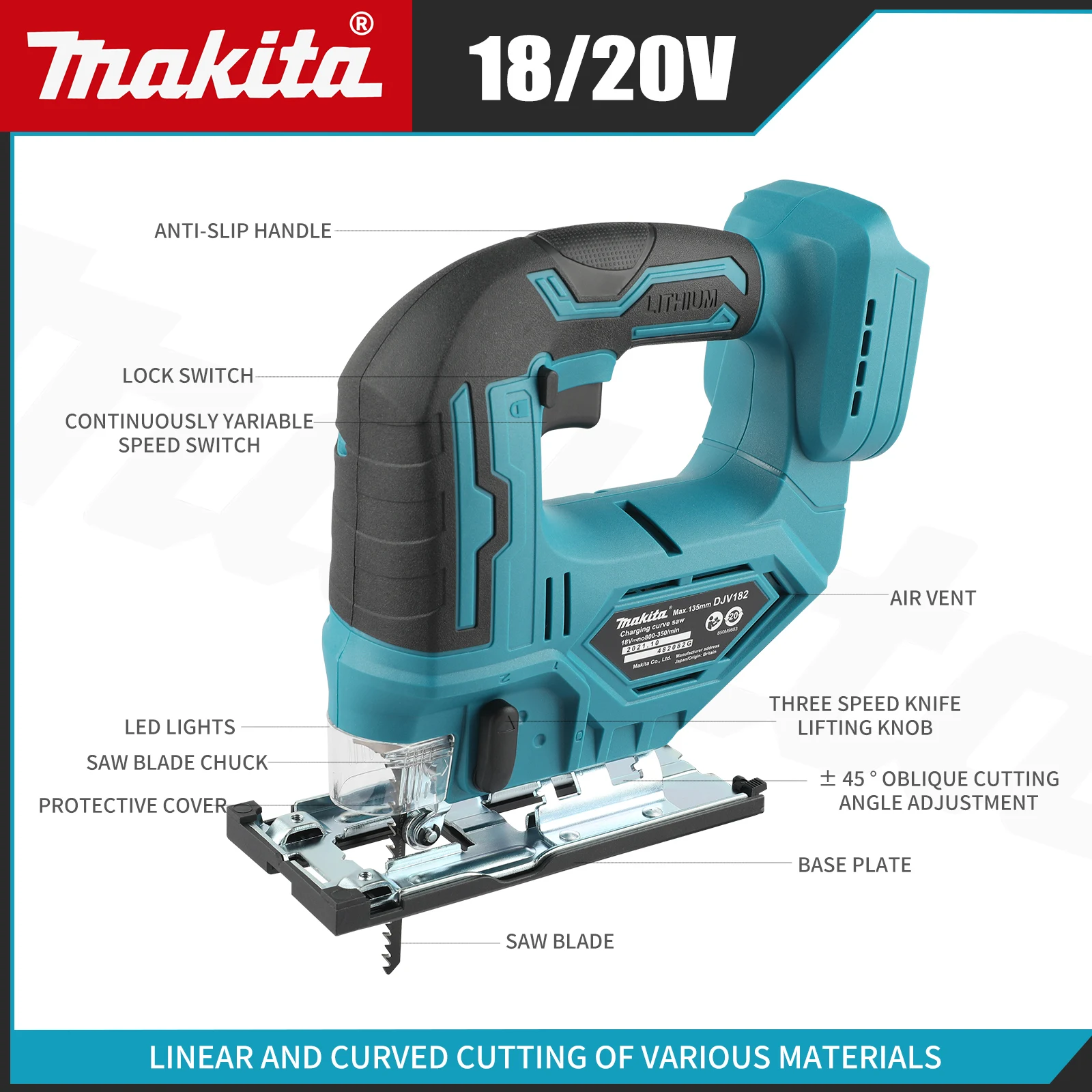 Makita DJV182Z 340W Fırçasız D - Power Tools Jigsaw incelemesi ve fiyatı
