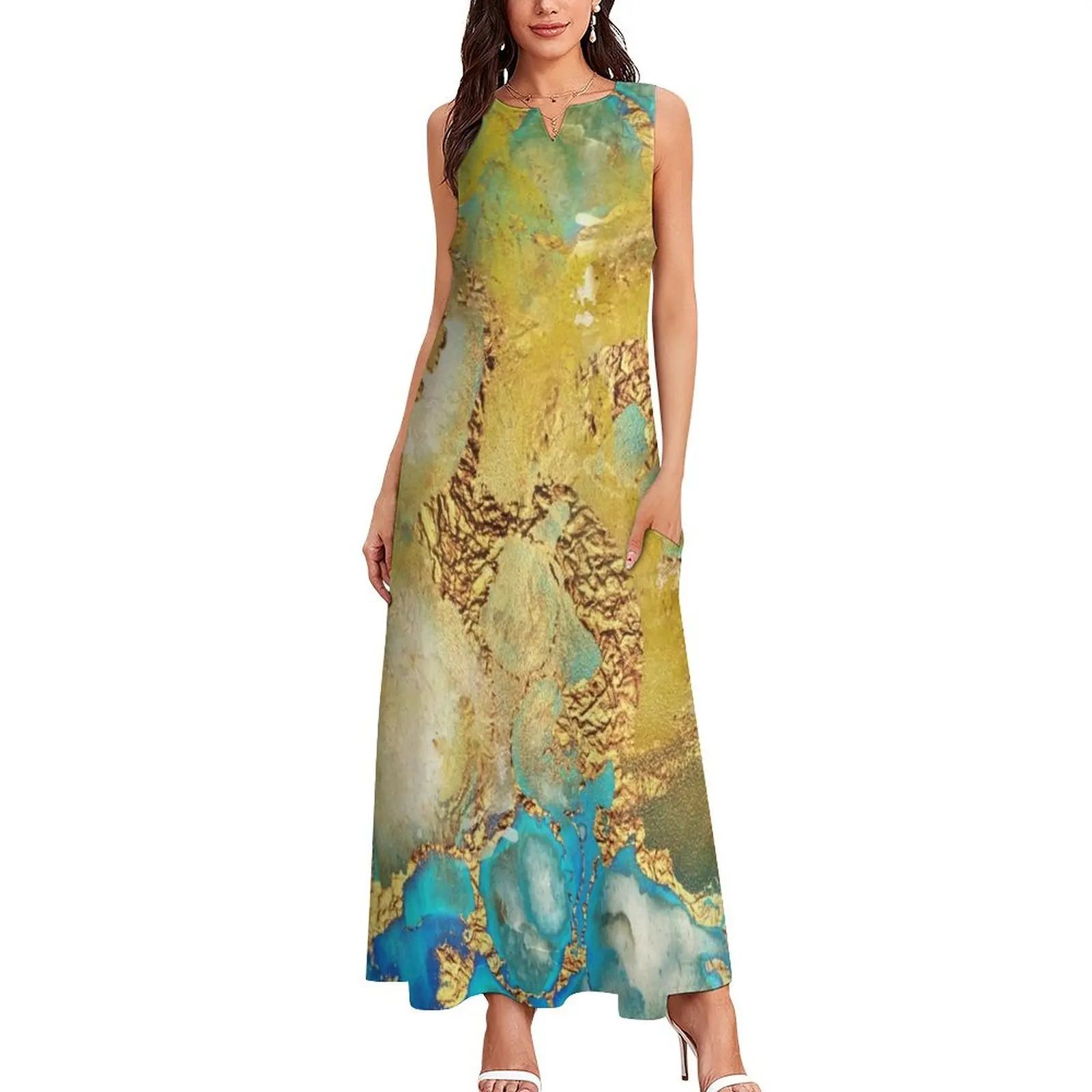 Bird of paradise Long Dress summer dress daily summer dress korean women