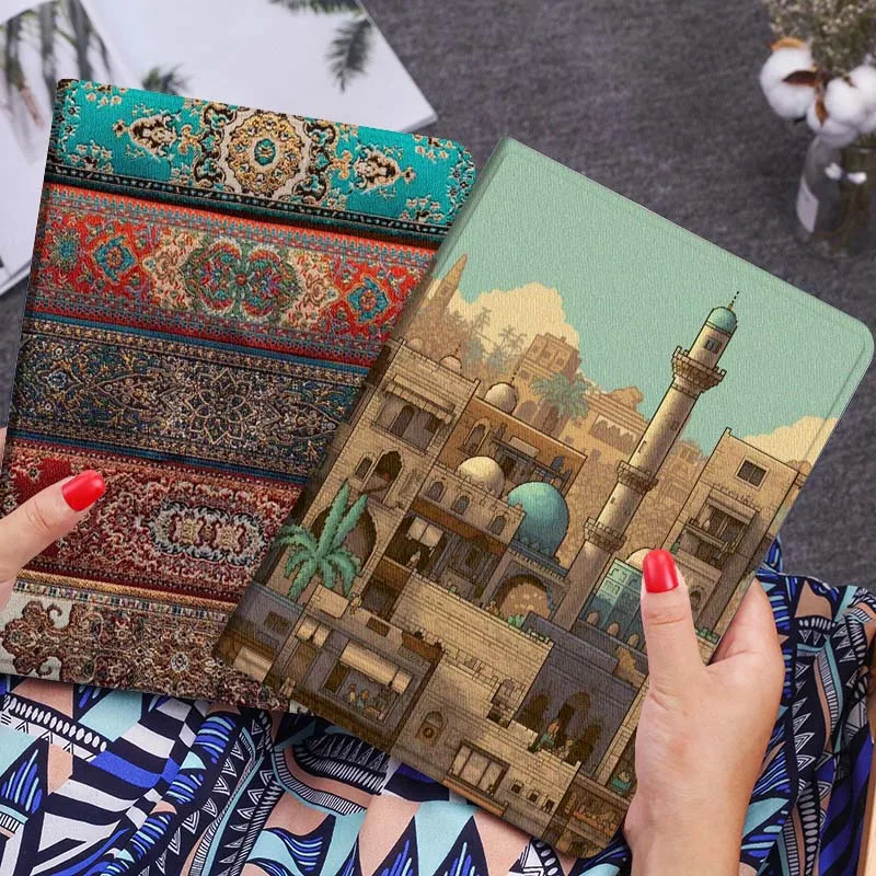 

Чехол для планшета с изображением мультяшного исламского города для Lenovo Xiaoxin Legion Pad Tab Pro GT Y700 Gen4 2 11 P11 M10 K10 3rd Plus Gen