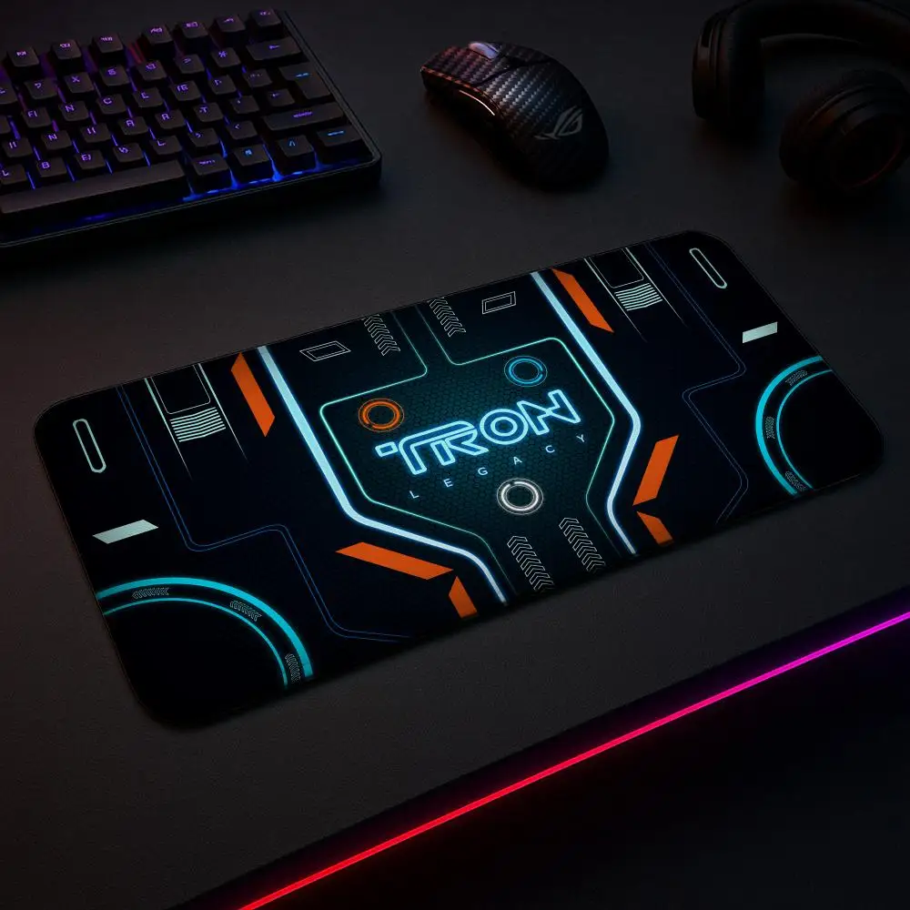 Alfombrilla de ratón Tron Legacy, grande XXL90x40cmx5mm, alfombrillas de escritorio de puntada, accesorios para juegos, piezas de PC