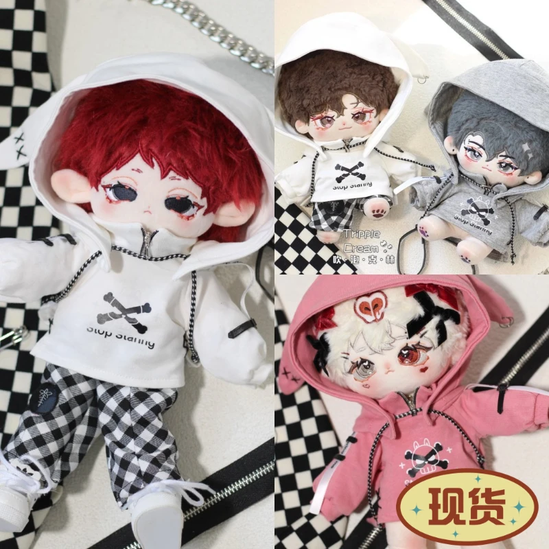 

Handmade 2pc Multicolour 30/20cm Cute Doll Clothes Rabbit Sweater Cool Handsome Suit Hood Doll's Clothes Outfit Accessories