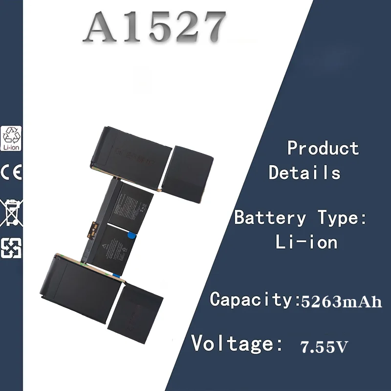 

5263mAh High-Capacity 7.55V Battery for Apple 12-inch MacBook | Fits A1534 (MF855/MJY32/MK4M2) & A1527 Battery Models