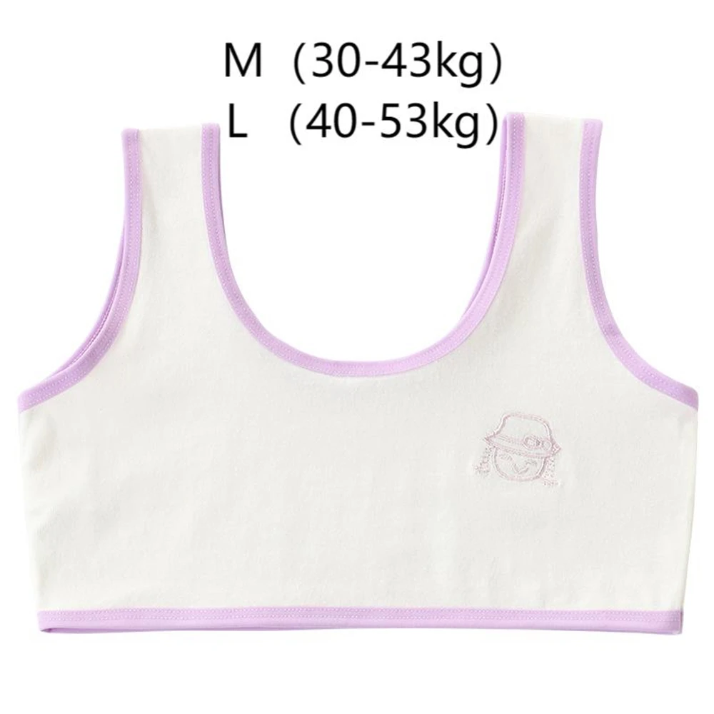 Girl' Underwear 6-8-10-12 Years Old Primary School Students Developmental Girl Small Vest Cotton Tube Top Sportswear Products