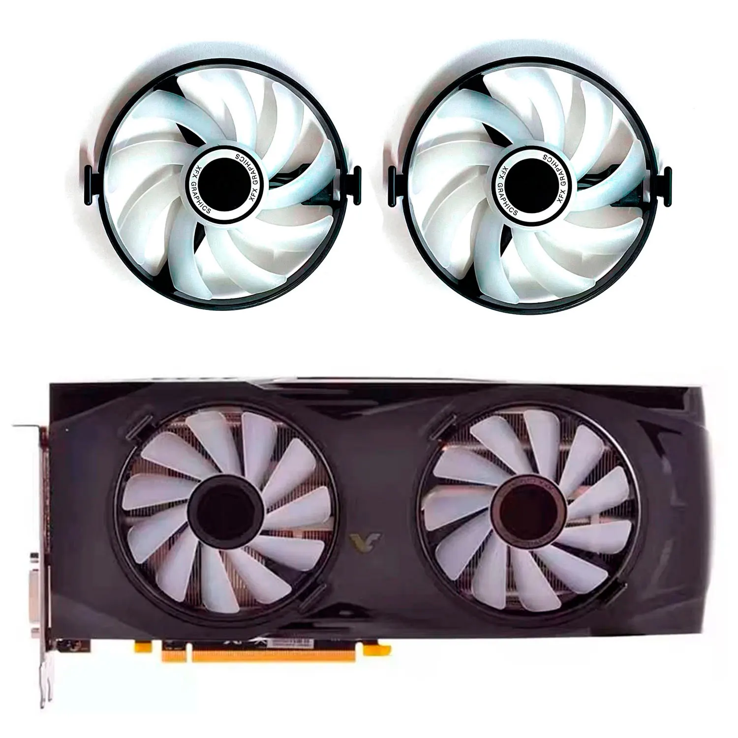 New LED cooling fan FDC10U12S9-C suitable for XFX AMD Radeon RX 470 480 580 RX580 RX480 RX470 version graphics card