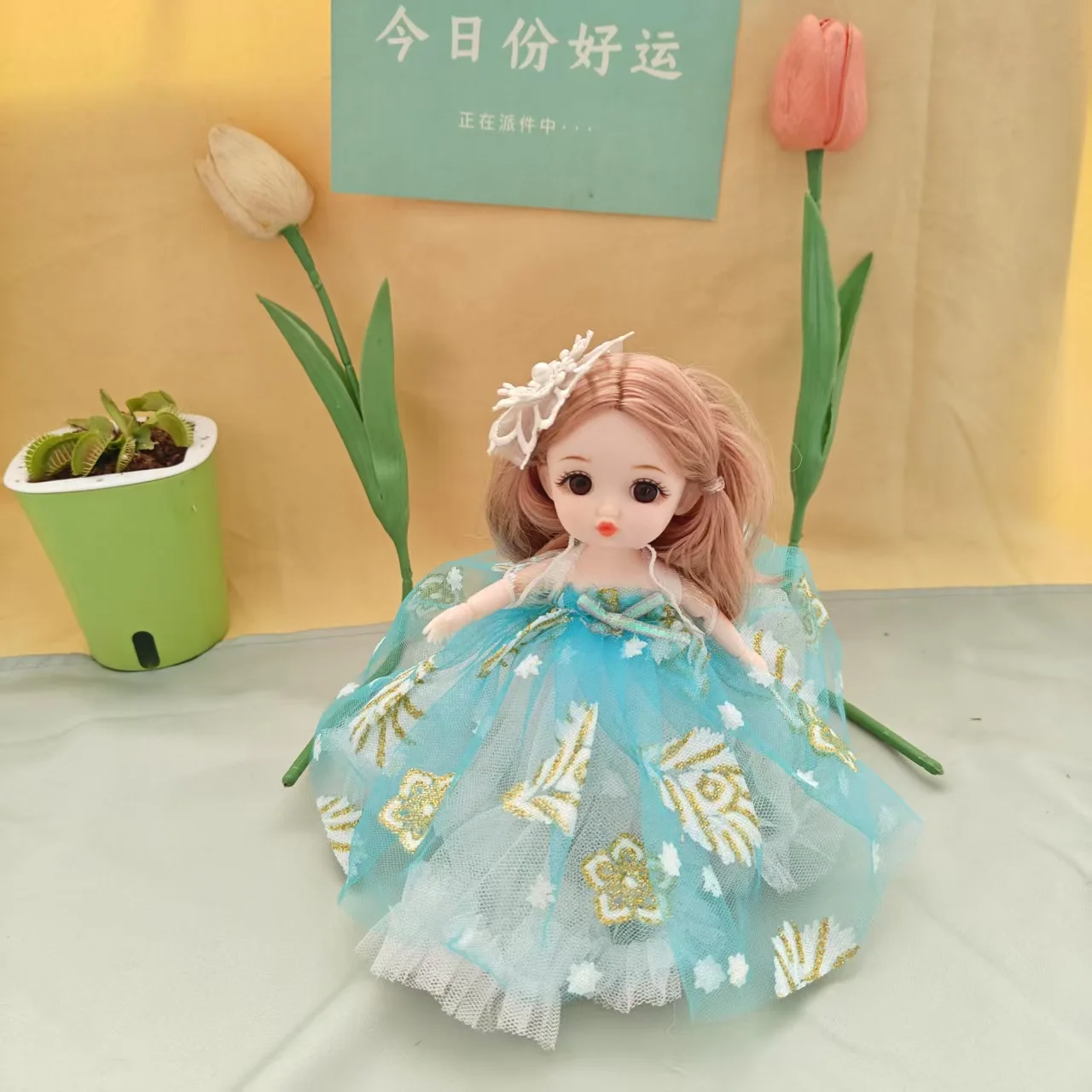 17 سنتيمتر فتاة دمية على شكل أميرة موضة مساء فستان الزفاف فستان BJD دمية المفاصل المنقولة DIY بها بنفسك فستان لعب الفتيات هدية عيد ميلاد