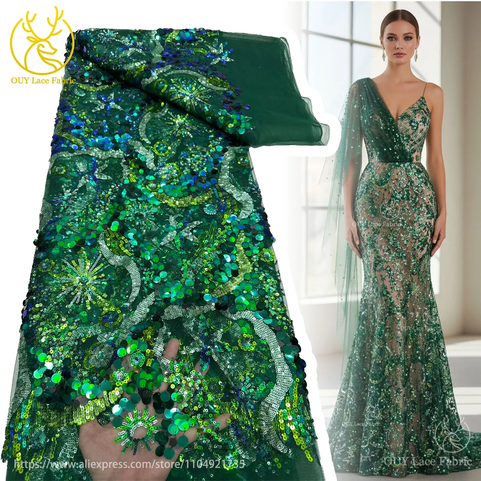 

Высококачественная африканская нигерийская красочная кружевная ткань с вышивкой блестками, нежное платье, шитье, свадебная вечеринка, ужин, вечеринка, свадьба