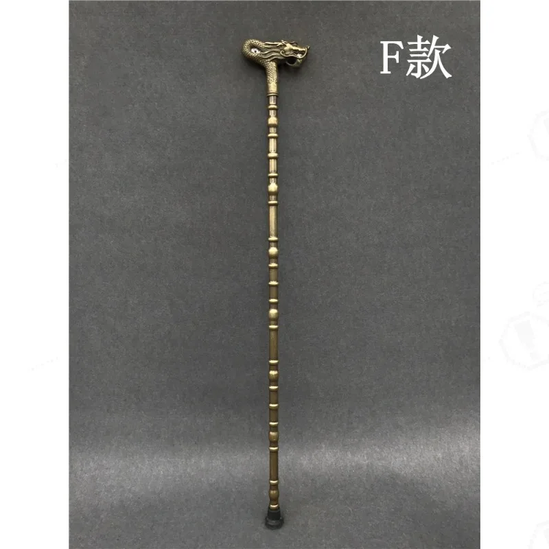 Pure Copper Walking Cane, Dragon/Pigeon/Horse/Zodiac Head Handle Cane, Elderly Walking Stick & Decor Ornamen view 4
