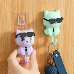 Simpatico gancio da parete per cartoni animati ganci creativi gancio per vestiti per la casa gancio per animali domestici carino rotazione degli occhi gancio per gatti appendiabiti per chiavi