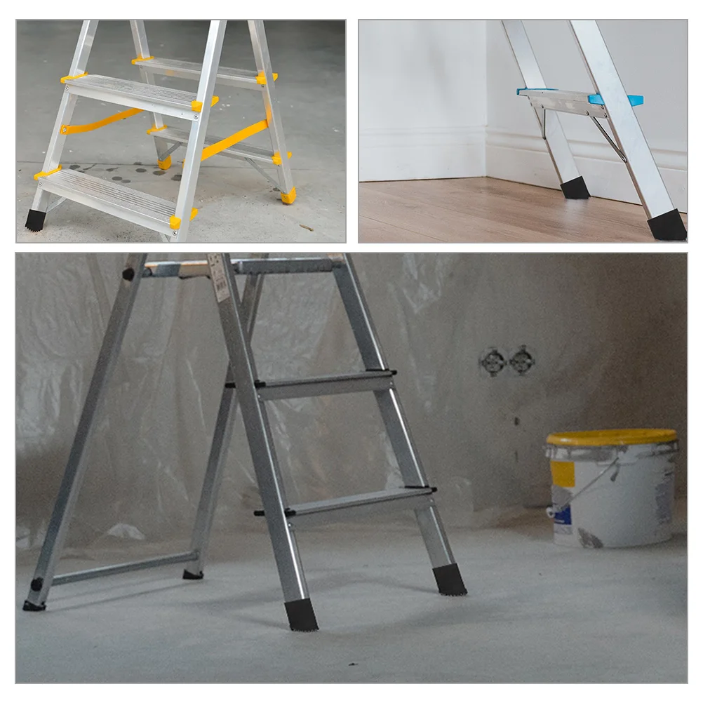 

4 Pcs skid Ladder Ladder Accessories Feet Covers Square Foldable Replacement Protective Foot Pad Construction Tools