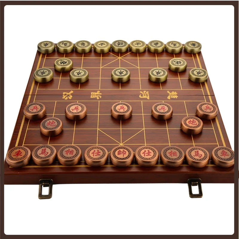 

Luxury Chinese Chess Professional Pieces Metal Board Games For Adults Chinese Chess Metal Ajedrez Profesional Chess Set Luxury