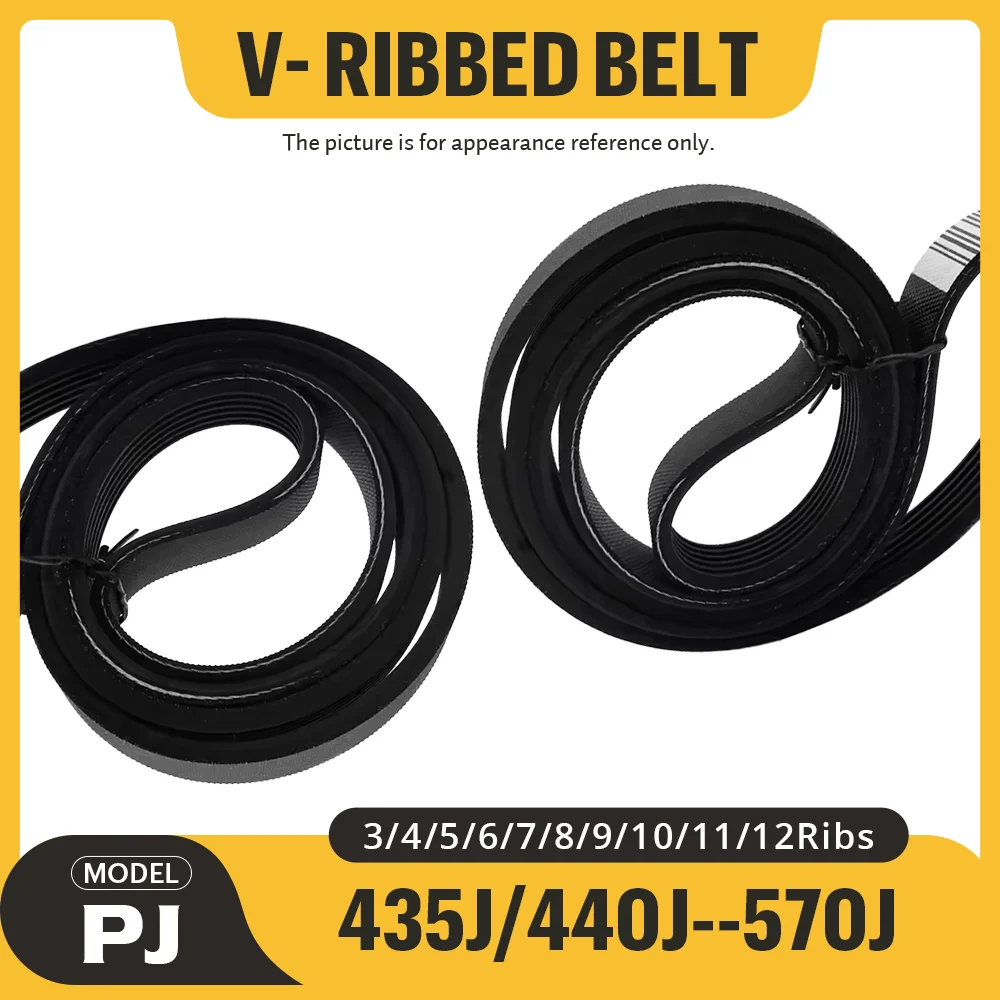 435J-570J Rubber multi wedge belt PJ multi groove belt grinder transmission belt air compressor belt automotive engine belt