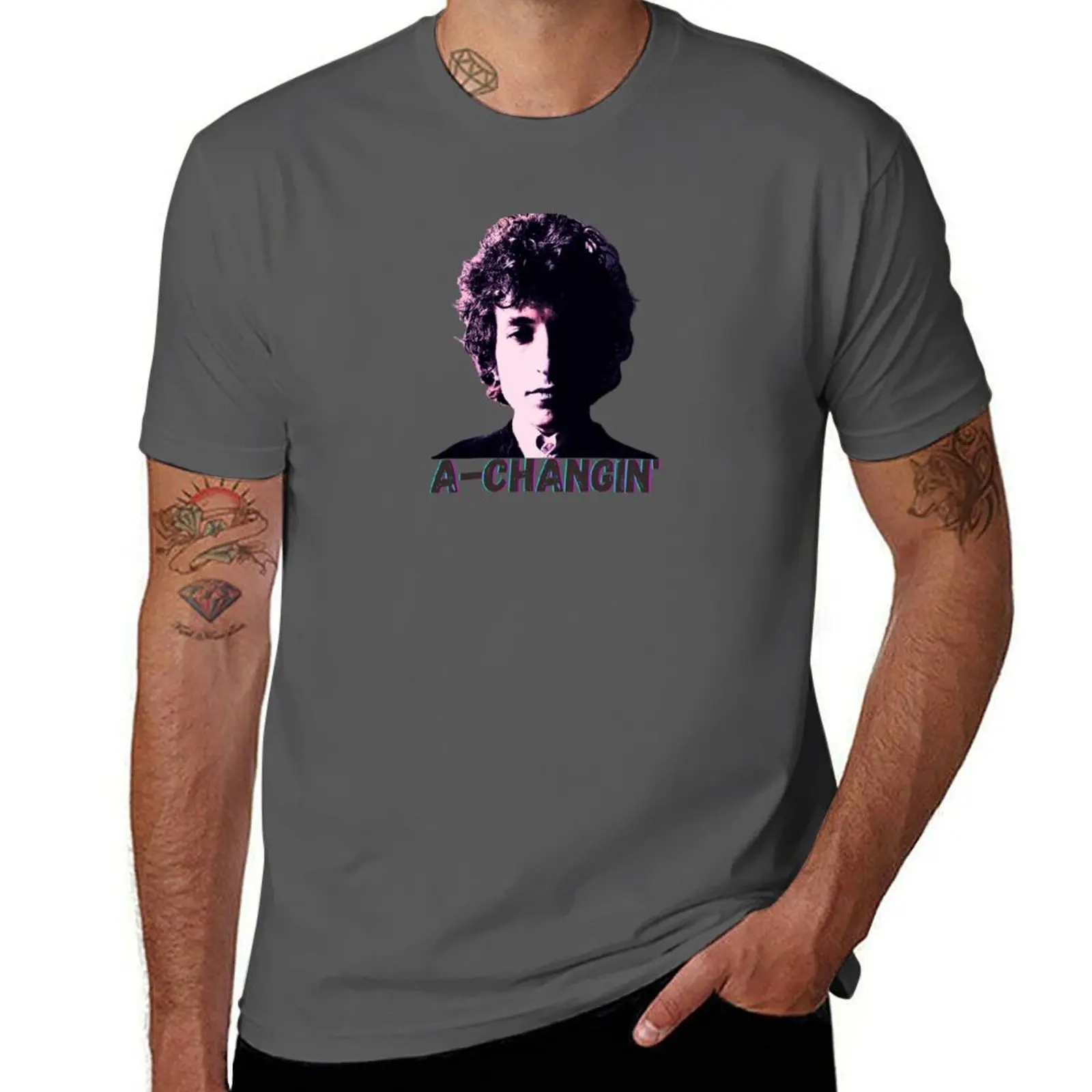 

A-Changin' – Retro Bob Dylan-Inspired Design T-Shirt man t shirt designer t shirt man cotton T-Shirt