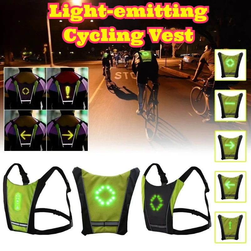 led-safety-light-up-vest-remote-control-turn-signal-high-visibility-reflective-gear-motorcycle-bicycle-night-riding-outdoor-coat