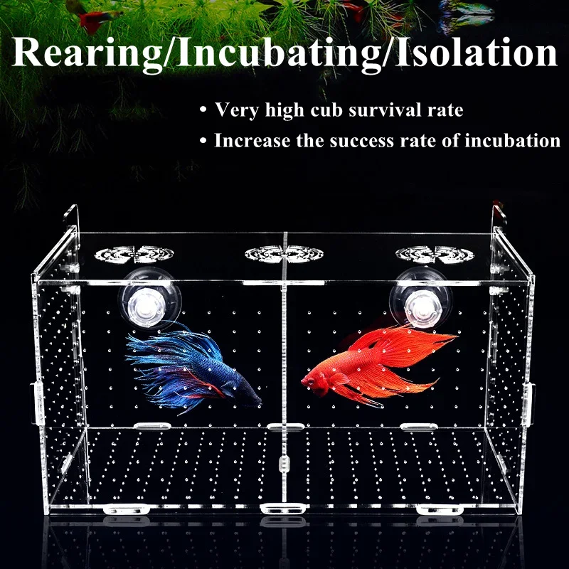 Aquarium Isolation Box Acrylic Fish Breeder Box Breeding Isolation Box Fish Hatchery Divider Aquarium Accessories Fish Supplies