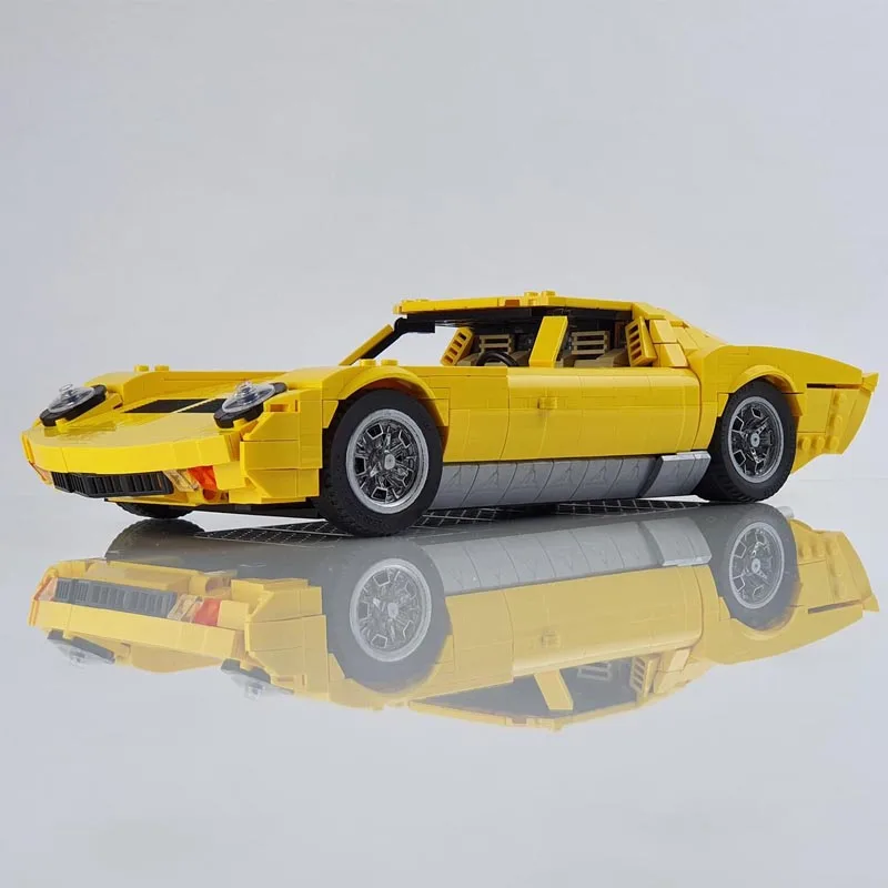 New MOC-132131 1177PCS Miura P400 SV Supercar Racing Car Vehicle Sport Model  Building Blocks Kid Educational Toy Birthdays Gift