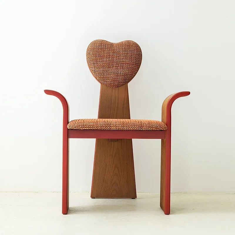 P peach heart chair antique solid wood leisure chair armchair