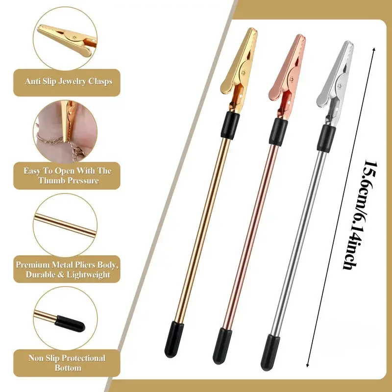 3 ألوان سوار معدني أداة المساعد هوك سوار جميل مساعد سهل ارتداء المجوهرات أداة مساعدة لقلادة سوار