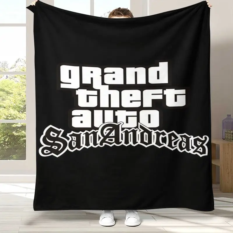 Game G-GTA San Andreas Soft Flannel Throw Blanket,Cozy Warm Blanket for Bed,Sofa,Living Room,Picnic,Camping,Home Decor,Gift