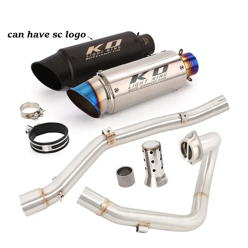 

For SUZUKI DR-Z400 S E DRZ400 SM 2000-2022 Full Exhaust System Muffler Escape With DB Killer Front Mid Connect Tube Slip On 51mm