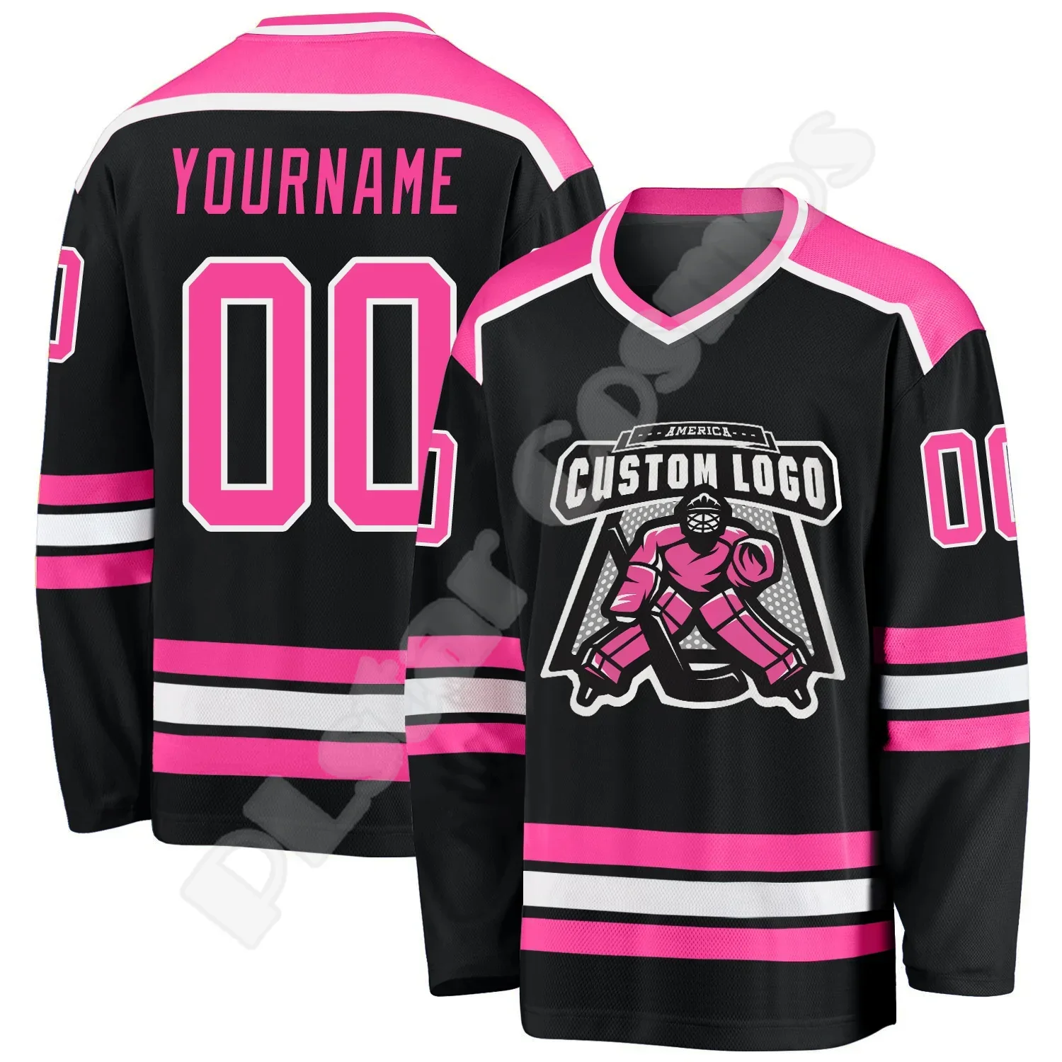 NewFashion Hockey Jersey Custom Name Team Logo Number Colorful Pullover Long Sleeves 3DPrint Harajuku Casual Funny Sweatshirts 0