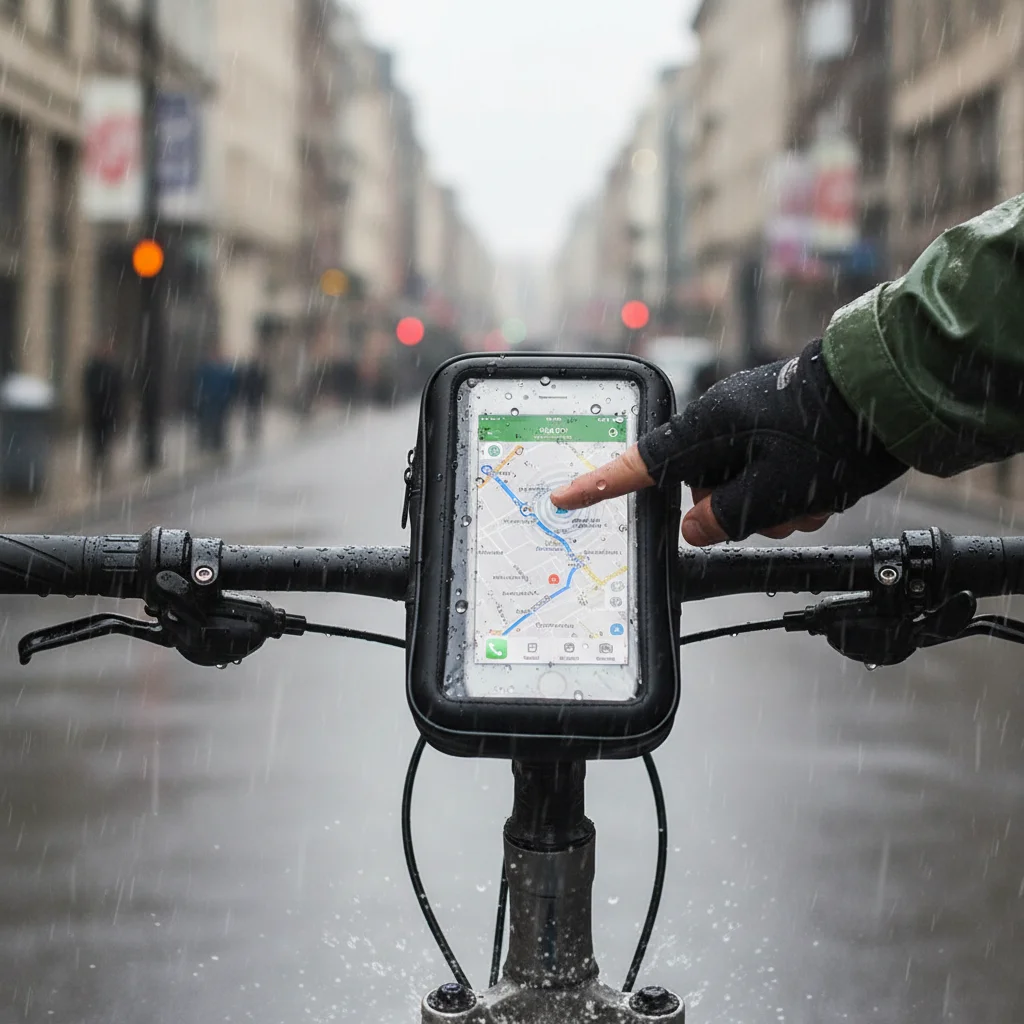 

Waterproof Touch Screen Phone Bag for 5.5-6.5 Inch Devices with Rainproof and Navigation Function for Cycling Motorcycling