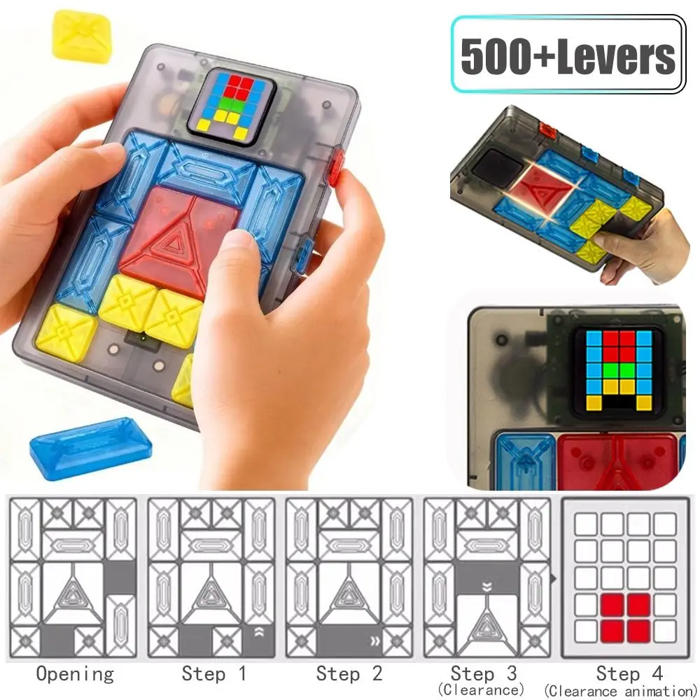 Bloque deslizante, bloque de succión magnético, rompecabezas, juego de desafío, entrenamiento de pensamiento lógico, rompecabezas de carretera Huarong, quema cerebral