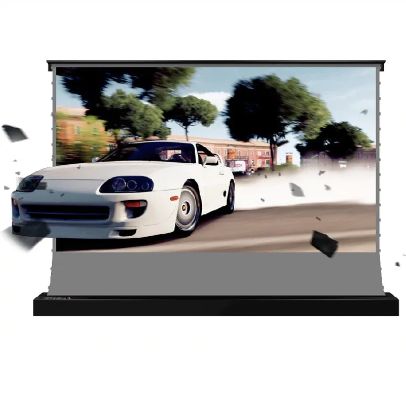 MIVISION 120 Inch Motorized Tab-Tensioned Floor Projection Screen