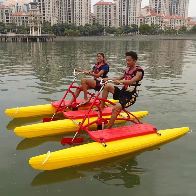 Custom Size high quality inflatable sea banana pedal boat tubes floating water bike