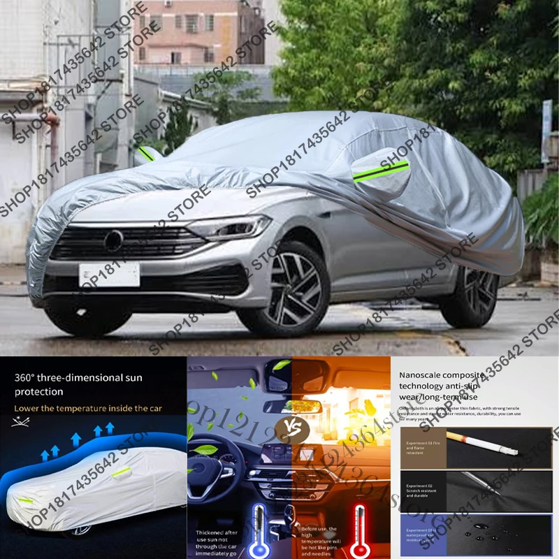 Full Car Cover Compatible with Volkswagen Jetta Sagitar 2019-2025 All-Weather Sun Rain UV Dust Proof Rain Outdoor Indoor Protect