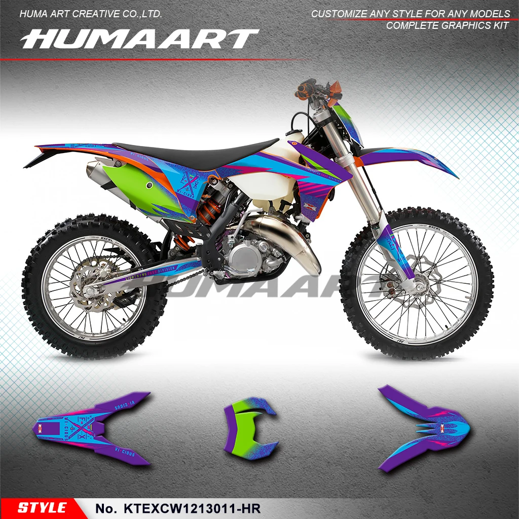 

HUMAART Stickers Kit Déco for KTM 125 200 250 300 350 450 500 EXC EXC-F XCW XCF-W 2012 2013 / SX XC 2011, KTEXCW1213011-HR