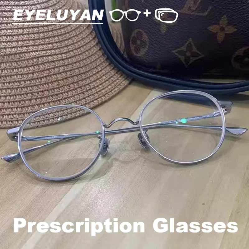 

EYELUYAN Anti Blue Light Computer Prescription Glasses Women Men Fashion Round Eyeglasses Quality Myopia Photochromic Eyewear