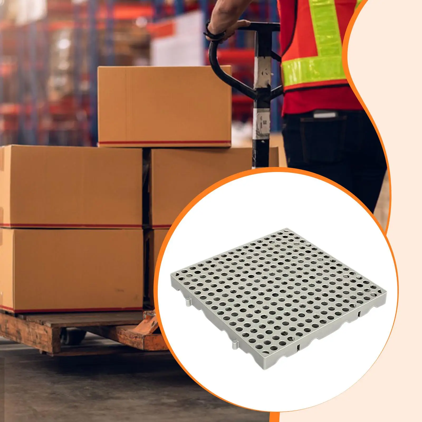 Floor Pallet for Storage Splicable Interlocking Floor Riser Raised Platform Article Rack for Supermarket Closet Shop Restaurant