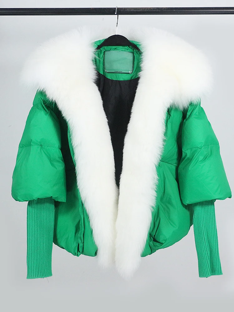 Lose Natürliche Echt Fox Pelz Kragen Mantel Dicke Neue Europäische Mode Weiße Ente Unten Jacke Winter Frauen Warme Luxus Oberbekleidung – Detail 33