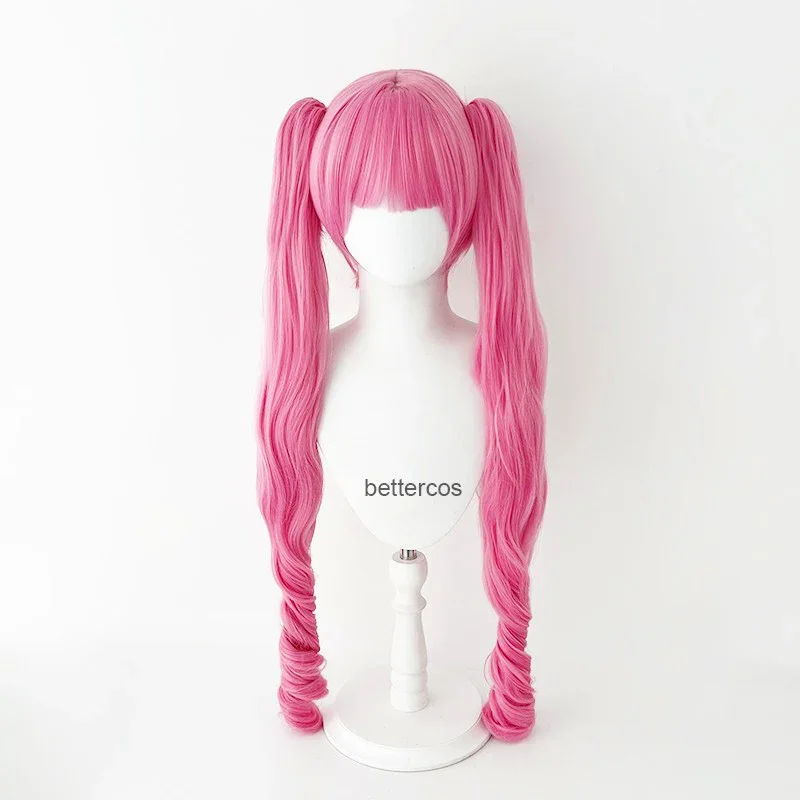 Anime Perona Cosplay Pruik 80 cm Lange Roze Krul Haar Stijl Perona Pruiken Hittebestendige Synthetisch Haar Partij Vrouw Pruiken pruik Cap