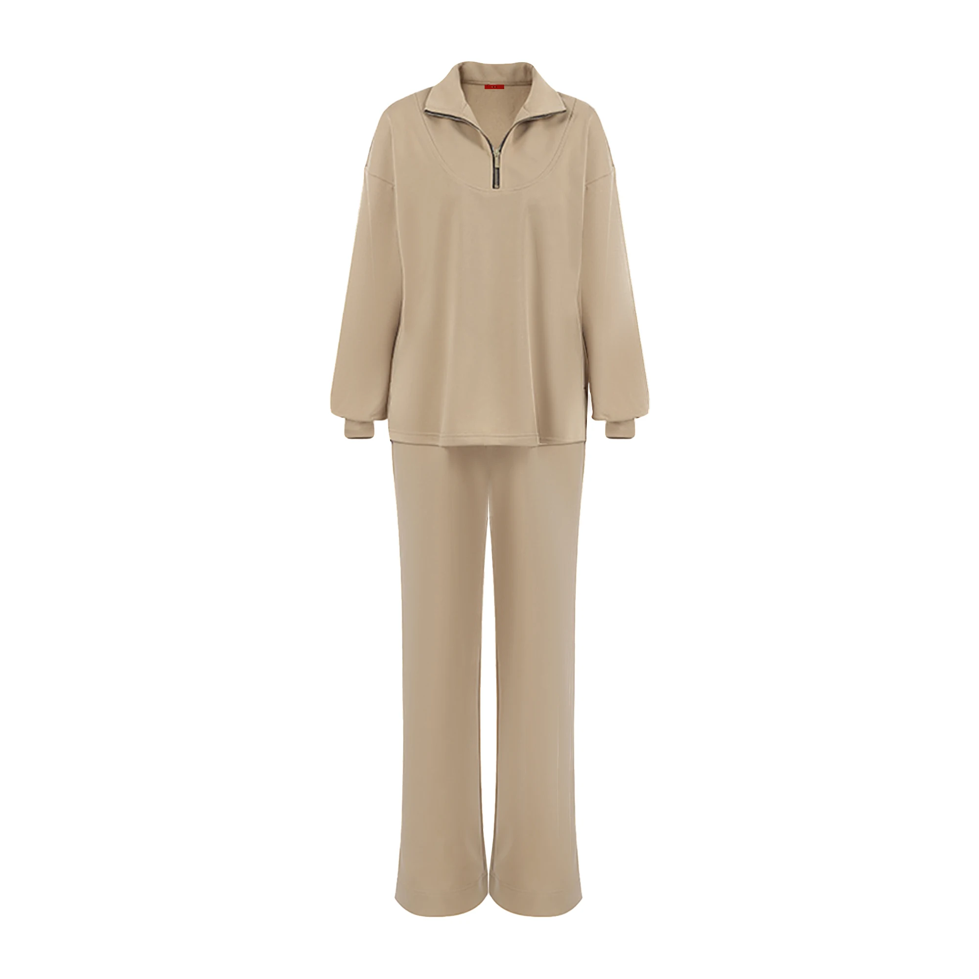 Nuovi pantaloni da donna Set felpe con cappuccio a maniche lunghe con colletto con cerniera top pantaloni Casual larghi femminili abiti moda autunno