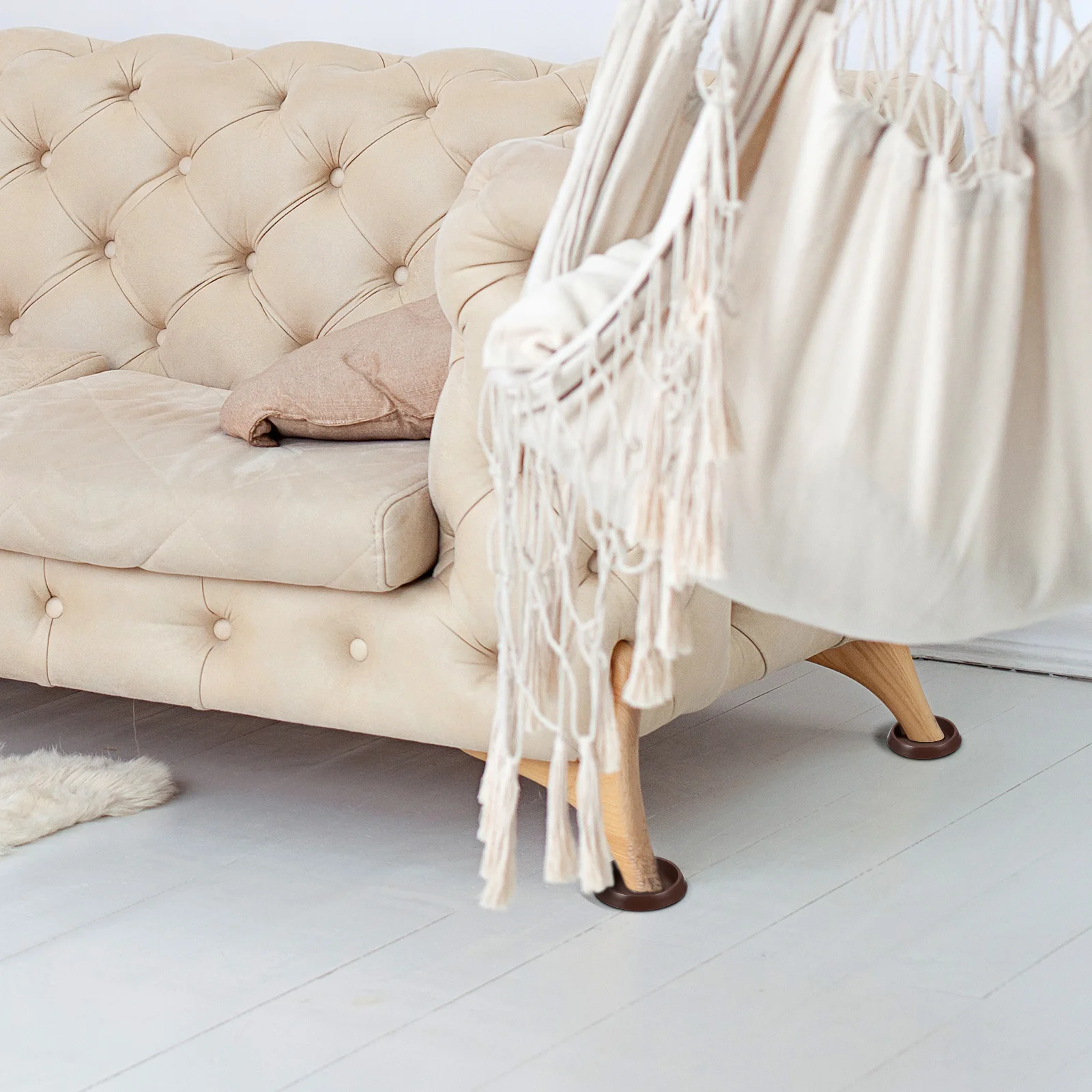 

10Pcs Furniture Caster Cups Anti Slip Non Skid Grippers Wheel Stopper Pads for Bed Sofa Chair Floor Protection