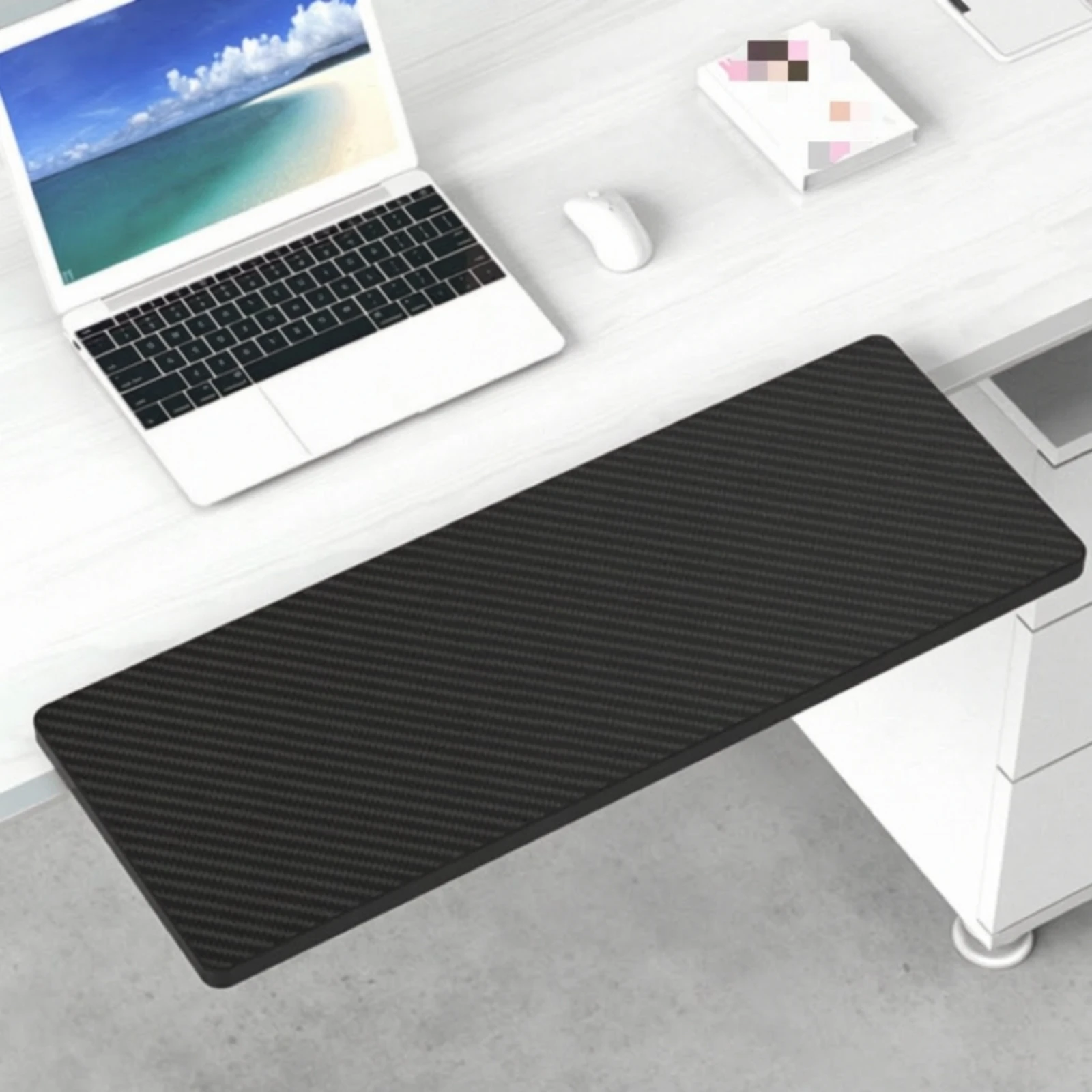 Desk Extension Board with Clamp Ergonomic Clamp-on Desk Extender Keyboard Mouse Tray Space-Saving Furniture Sturdy view 3